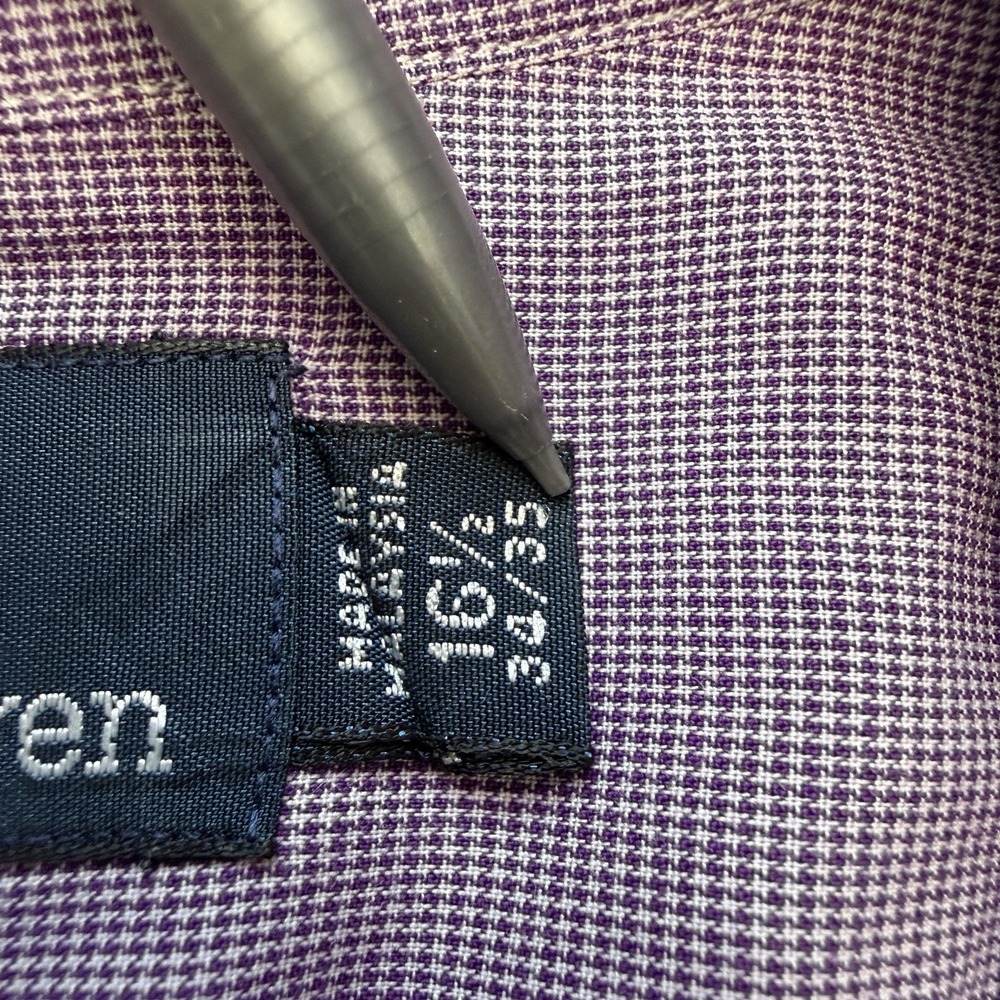Polo Ralph Lauren Philip Dress Shirt Mens 16 34/35 Purple Lavender Check - Picture 6 of 9